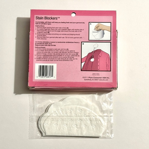 Dritz Dress & Suit Stain Blockers Disposable Underarm Garment Liners, 6 Pairs - Picture 4 of 4